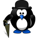 download Gentleman Penguin clipart image with 180 hue color