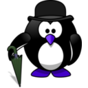 download Gentleman Penguin clipart image with 225 hue color