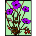 download Coloured Poppy Stained Glass clipart image with 270 hue color