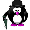 download Gentleman Penguin clipart image with 270 hue color