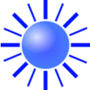 download Sun clipart image with 180 hue color