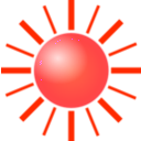 download Sun clipart image with 315 hue color