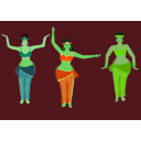 download Belly Dancers clipart image with 90 hue color