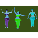 download Belly Dancers clipart image with 180 hue color