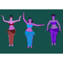 download Belly Dancers clipart image with 270 hue color