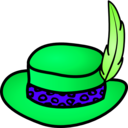 download Pimp Hat clipart image with 225 hue color