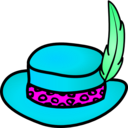 download Pimp Hat clipart image with 270 hue color