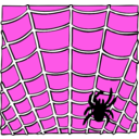 download Spider On A Spider Web clipart image with 270 hue color