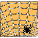 download Spider On A Spider Web clipart image with 0 hue color