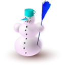 download Snowman clipart image with 180 hue color