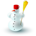 download Snowman clipart image with 0 hue color