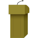 download Speakers Podium clipart image with 45 hue color