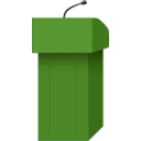 download Speakers Podium clipart image with 90 hue color