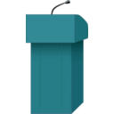 download Speakers Podium clipart image with 180 hue color