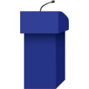 download Speakers Podium clipart image with 225 hue color