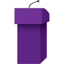 download Speakers Podium clipart image with 270 hue color