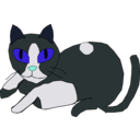 download Purr Cat clipart image with 180 hue color