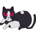 download Purr Cat clipart image with 270 hue color