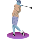 download Golf Drive clipart image with 180 hue color