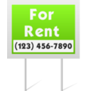 download For Rent Sign clipart image with 90 hue color