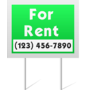download For Rent Sign clipart image with 135 hue color