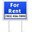 download For Rent Sign clipart image with 225 hue color