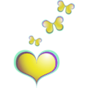 download Heart clipart image with 90 hue color