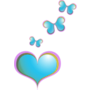 download Heart clipart image with 225 hue color