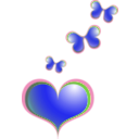 download Heart clipart image with 270 hue color