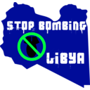 download Stop Bombing Libya clipart image with 135 hue color