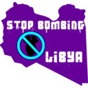 download Stop Bombing Libya clipart image with 180 hue color