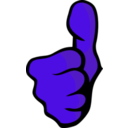 download Thumbs Up clipart image with 180 hue color