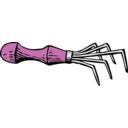 download Hand Rake clipart image with 270 hue color