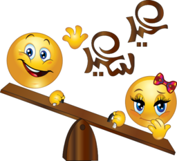 Boy Girl Swing Smiley Emoticon