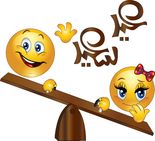 Boy Girl Swing Smiley Emoticon