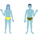 download Human Body Man And Woman clipart image with 180 hue color