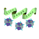 download Live Laugh Love clipart image with 45 hue color