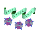 download Live Laugh Love clipart image with 90 hue color