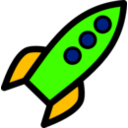 download Rocket Icon clipart image with 45 hue color