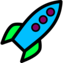 download Rocket Icon clipart image with 135 hue color