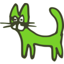 download Cat clipart image with 90 hue color