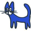 download Cat clipart image with 225 hue color