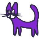 download Cat clipart image with 270 hue color