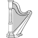 download Harp clipart image with 180 hue color