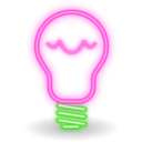 download Neon Classic Bulb clipart image with 270 hue color