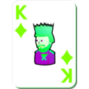 download White Deck King Of Diamonds clipart image with 90 hue color