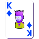 download White Deck King Of Diamonds clipart image with 225 hue color