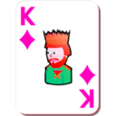 download White Deck King Of Diamonds clipart image with 315 hue color