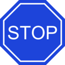 download Stop Sign clipart image with 225 hue color