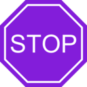 download Stop Sign clipart image with 270 hue color